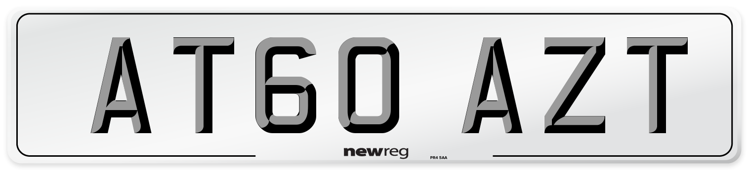 AT60 AZT Number Plate from New Reg
